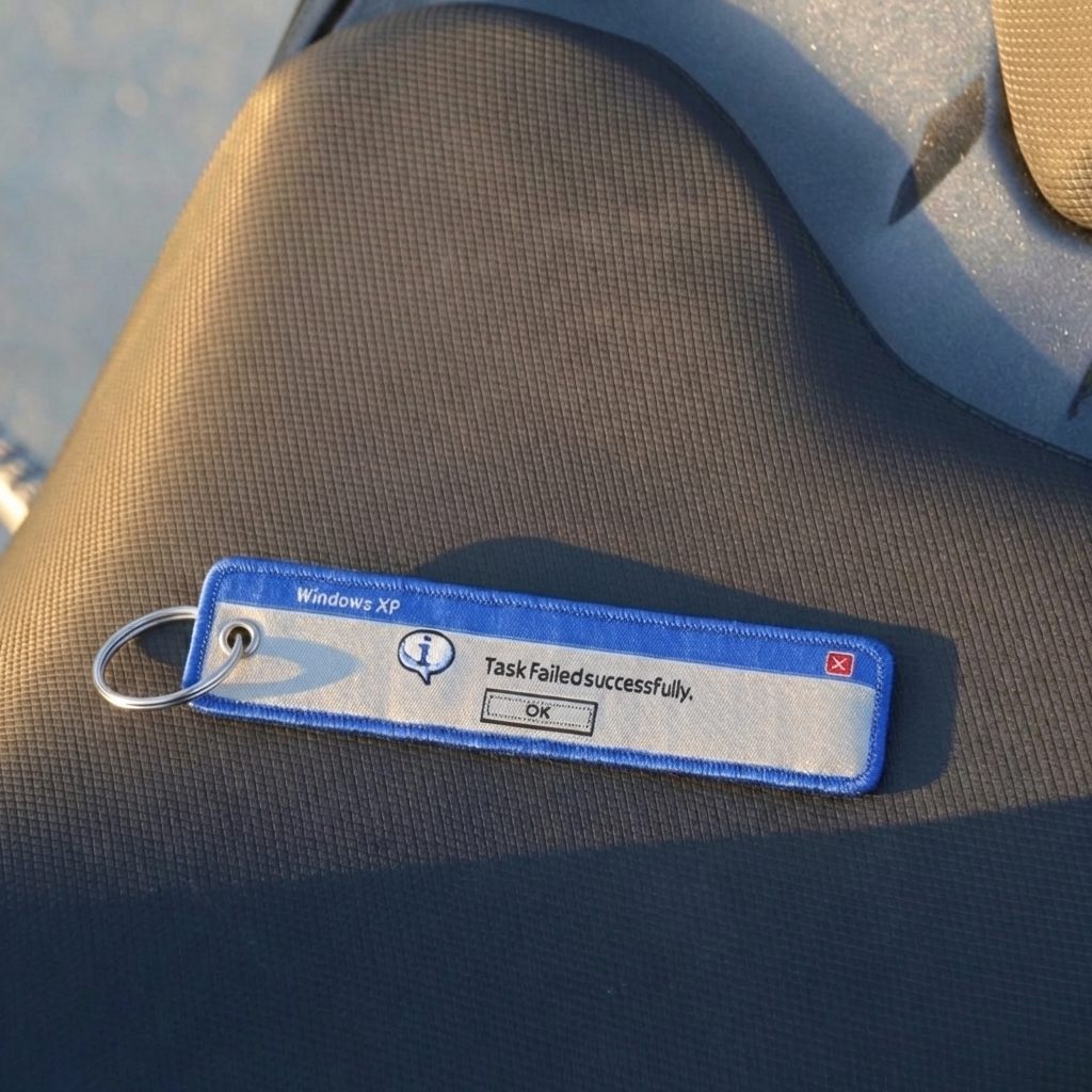 Embroidered Motorcycle Key Tag