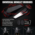 universal motorcycle winglet mirrors on supersport front fairing