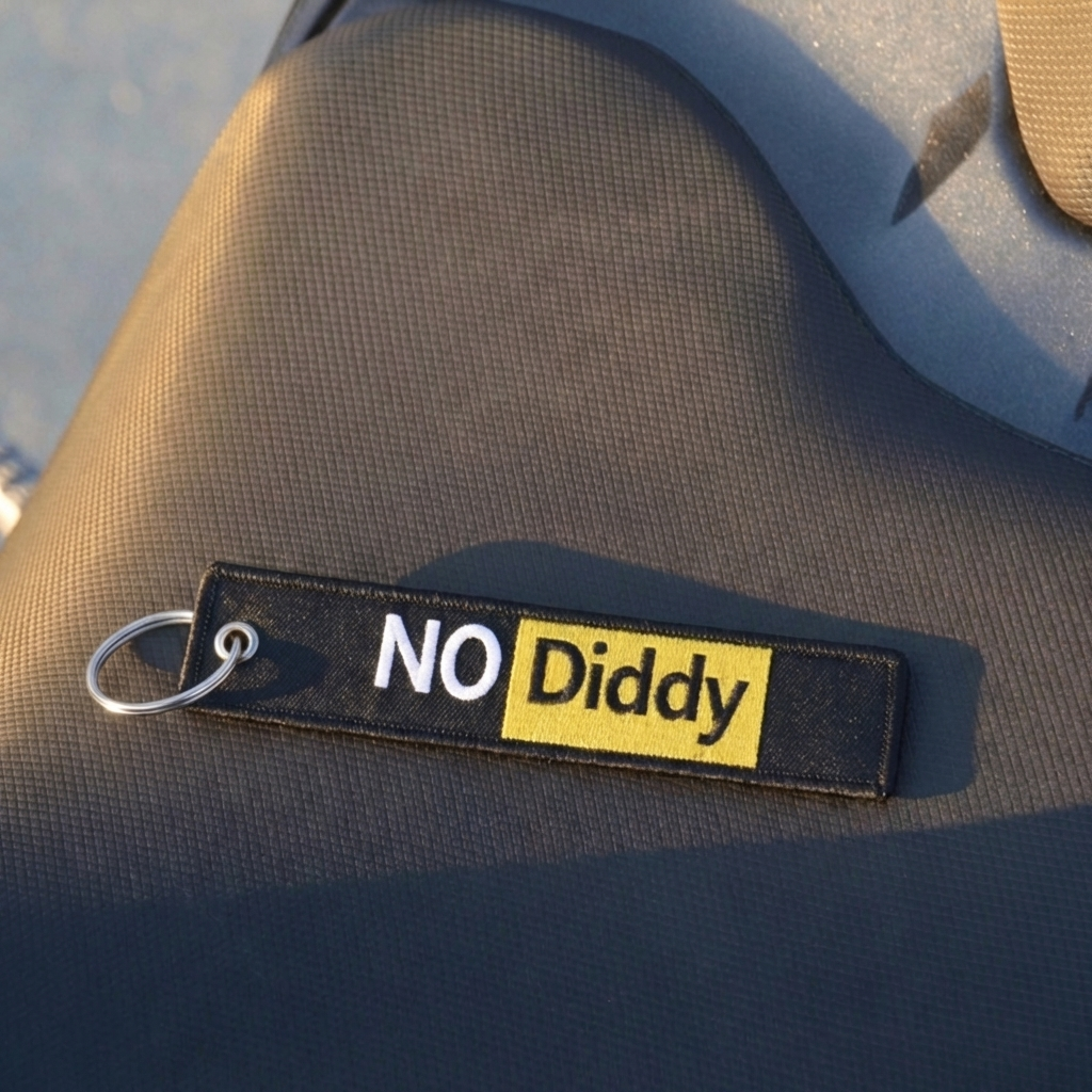 Embroidered Motorcycle Key Tag