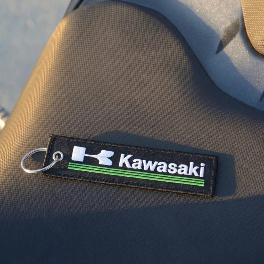 Embroidered Motorcycle Key Tag