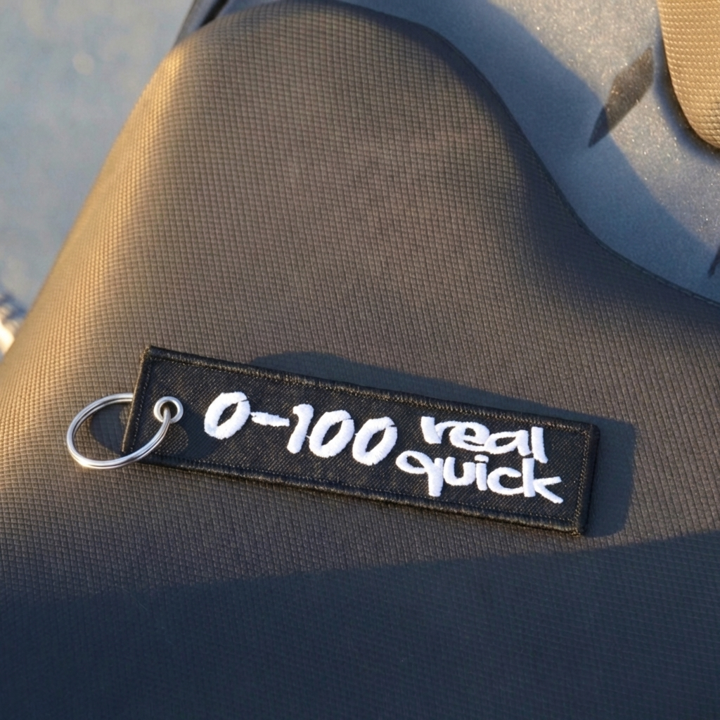 Embroidered Motorcycle Key Tag