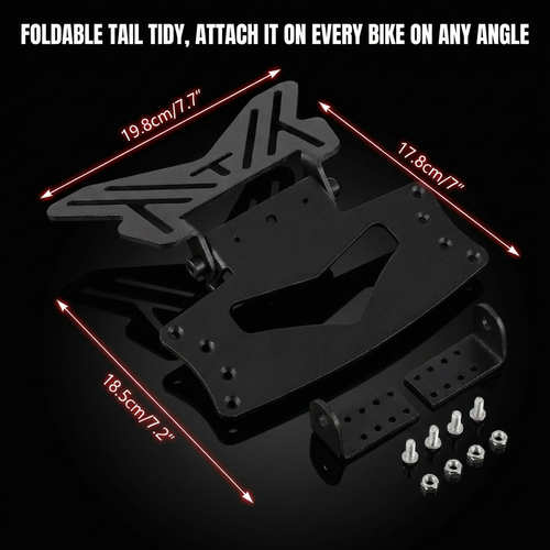 adjustable motorcycle tail tidy fender eliminator on supersport rear end